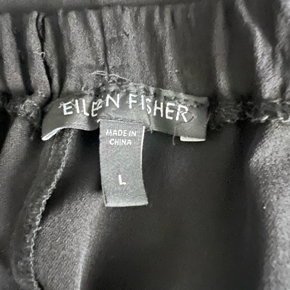 Eileen Fisher Black Elastic Waist Pull On Pants - Picture 5 of 5